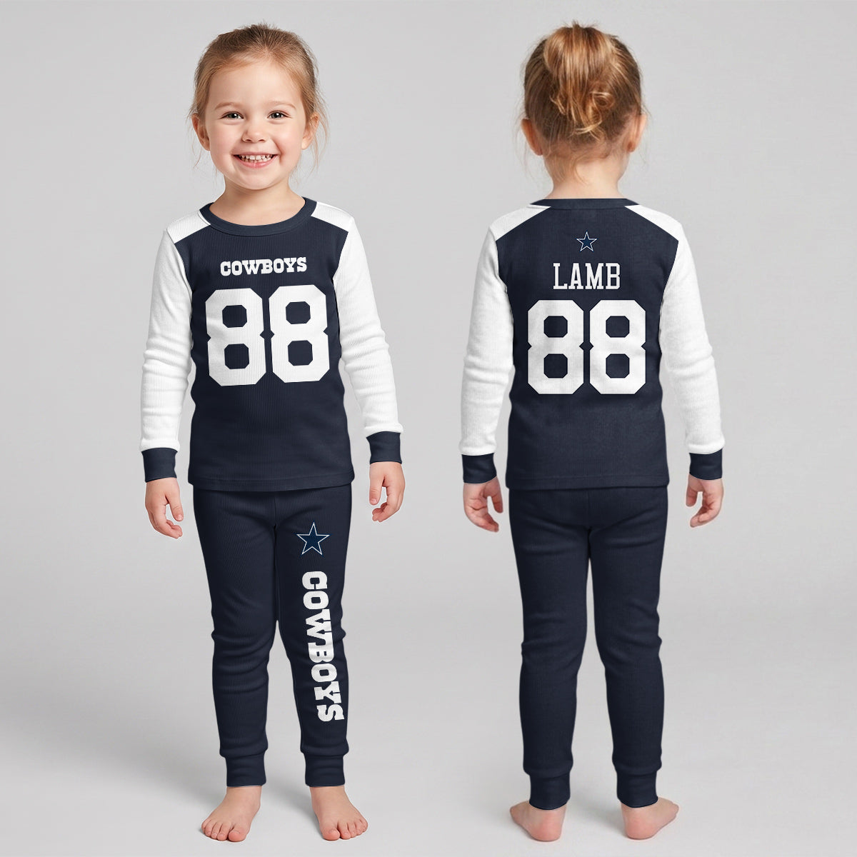 Dallas C. Football CDLamb 88! Inspired Bamboo Two Piece Long Sleeve Pajama Set