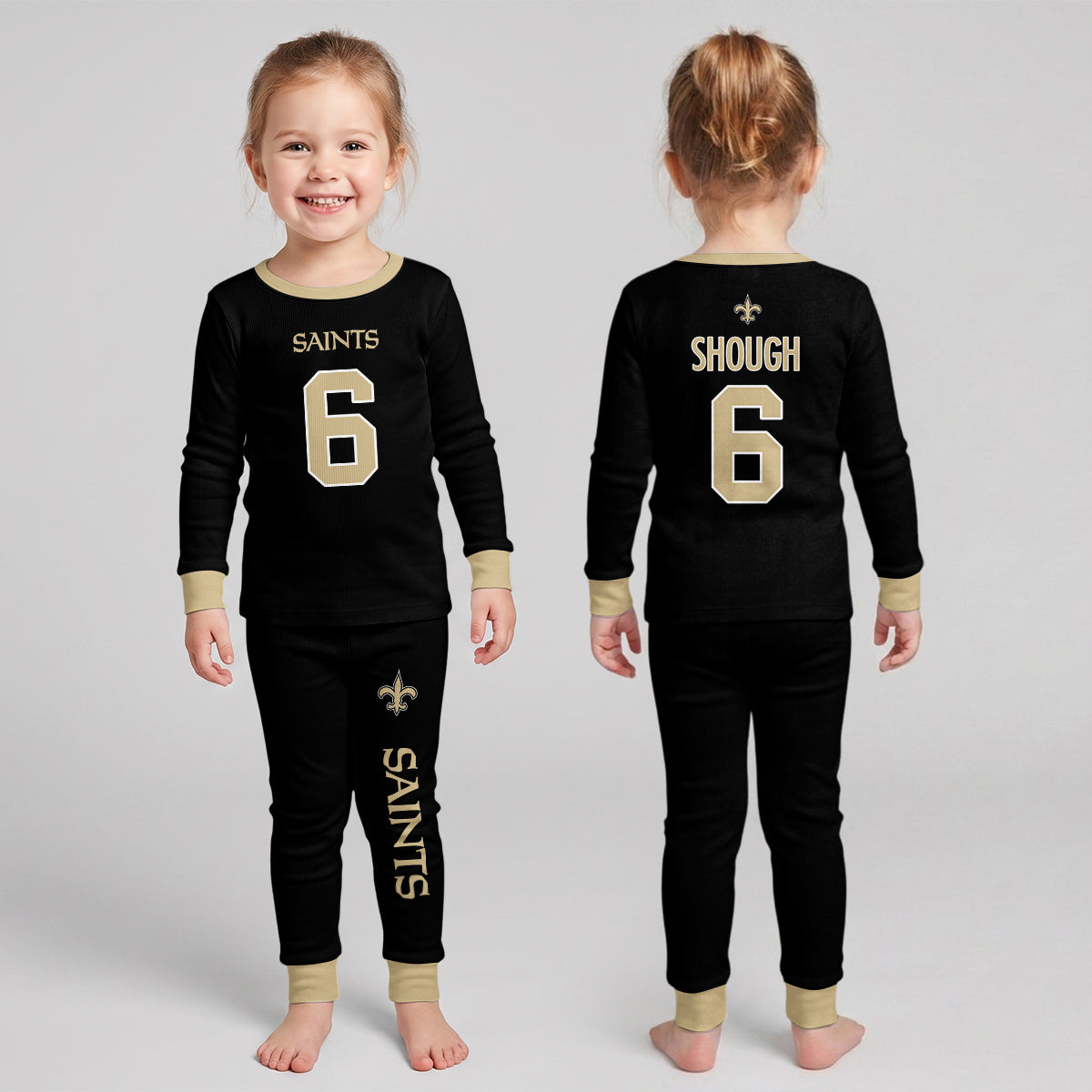 New Orleans Saints Football!! Inspired Bamboo Two Piece Long Sleeve Pajama Set