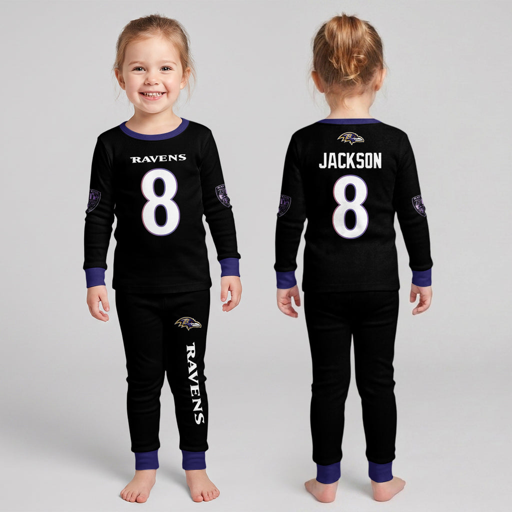 Baltimore RV Football JS 8! Inspired Bamboo Two Piece Long Sleeve Pajama Set