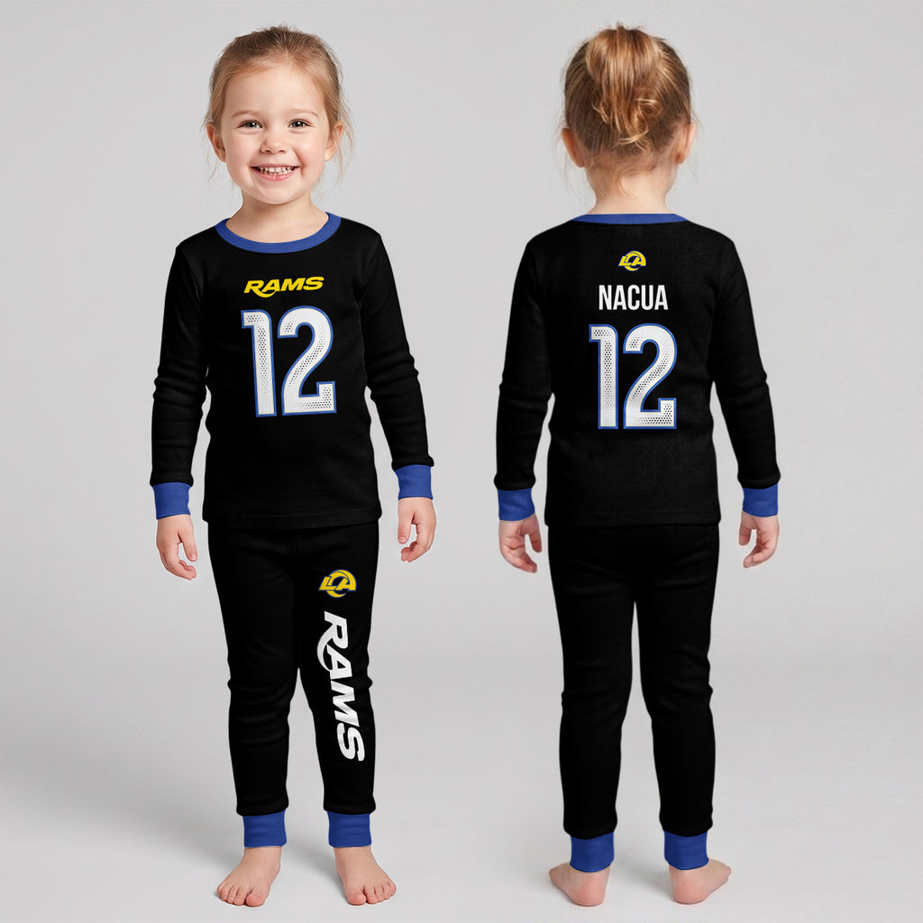 LA Rams Football!! Inspired Bamboo Two Piece Long Sleeve Pajama Set