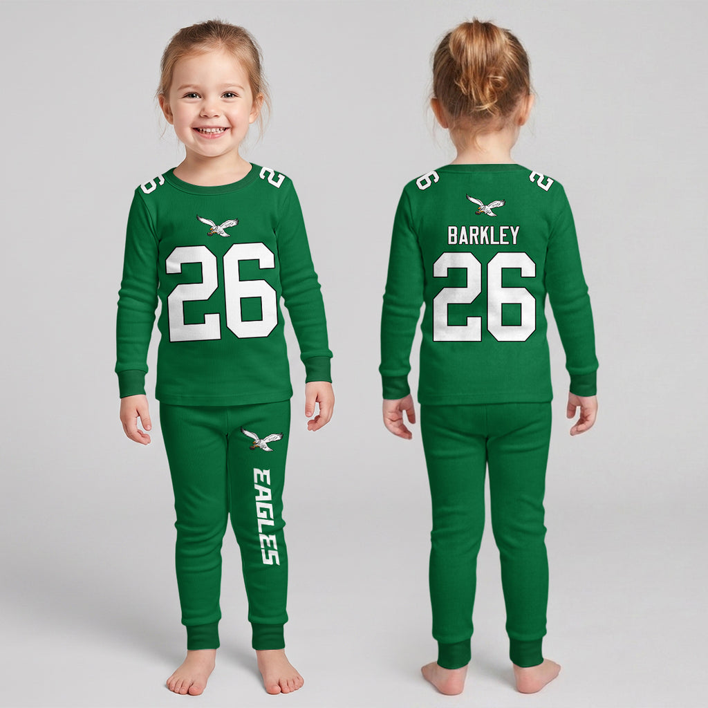 Eagles Football Barkley 26! Inspired Bamboo Two Piece Long Sleeve Pajama Set