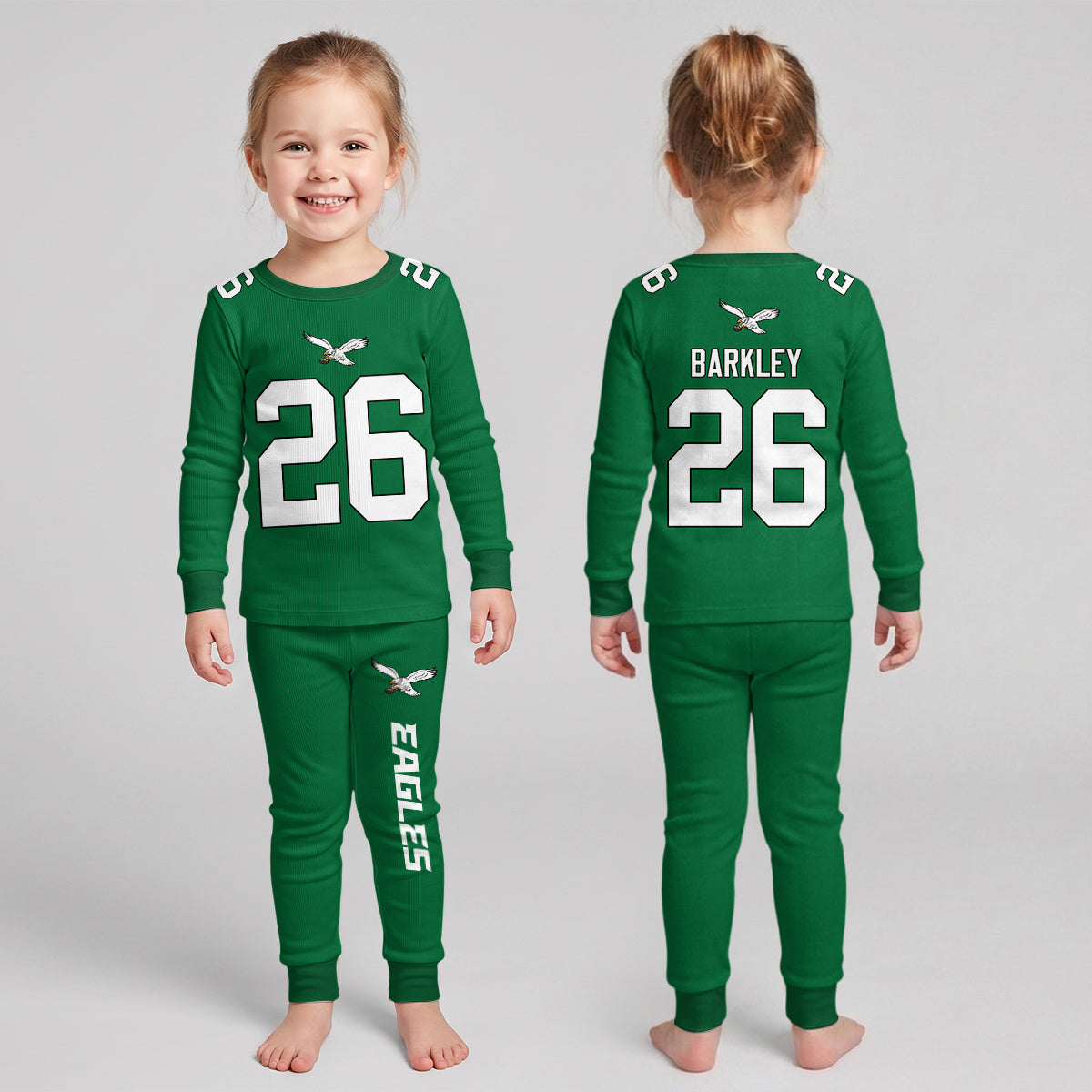 Eagles Football Barkley 26! Inspired Bamboo Two Piece Long Sleeve Pajama Set