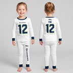 Seahawks Football Inspired Bamboo Two Piece Long Sleeve Pajama Set