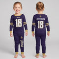 Vikings Football Jefferson 18! Inspired Bamboo Two Piece Long Sleeve Pajama Set