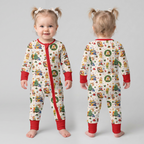Merry Christmas Bear and Friends Bamboo Convertible Zippy