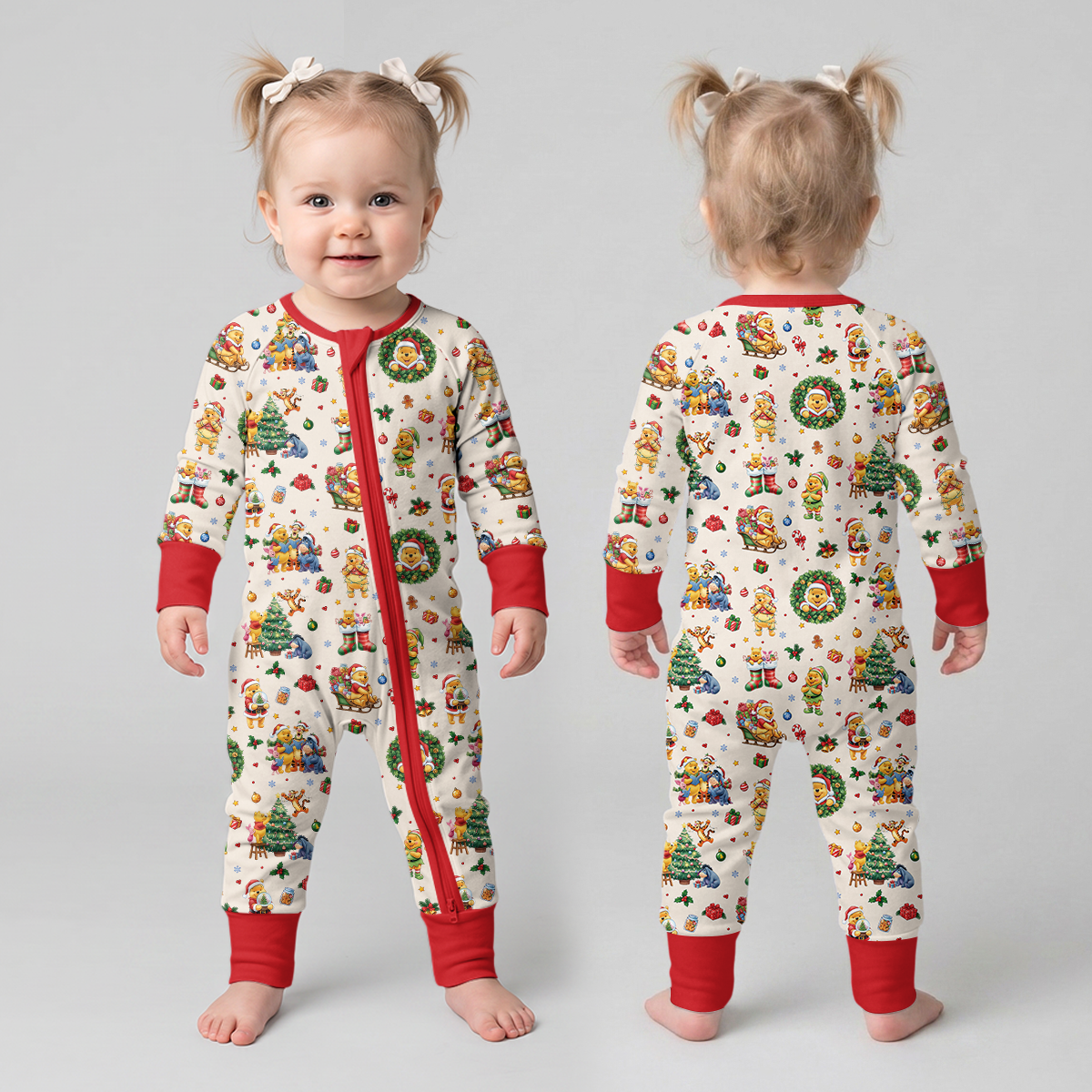 Merry Christmas Bear and Friends Bamboo Convertible Zippy