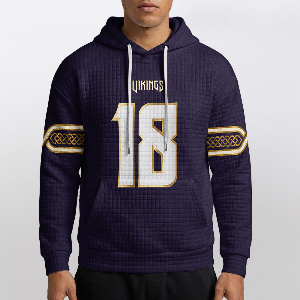 Minnesota V. Rivalries  JJ 18 Football Waffle Hoodie