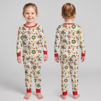 Merry Christmas Bear and Friends Bamboo Two Piece Long Sleeve Pajama Set