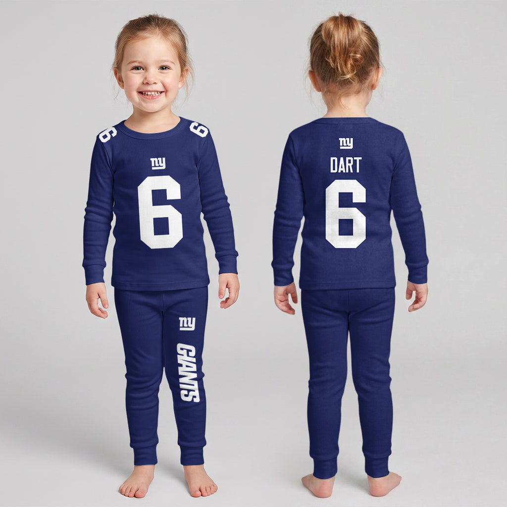 Giants Football! Inspired Bamboo Two Piece Long Sleeve Pajama Set