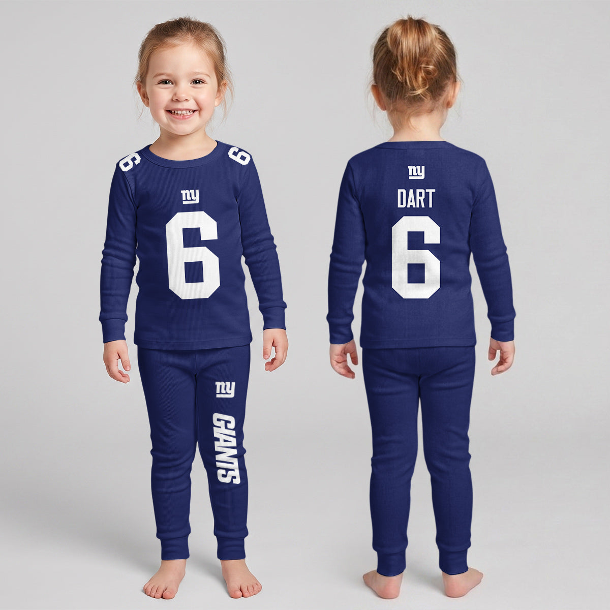 Giants Football! Inspired Bamboo Two Piece Long Sleeve Pajama Set