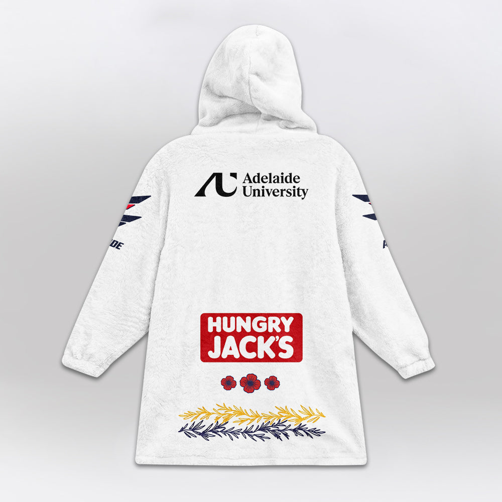 Adelaide Football 2026 White Blanket Hoodie