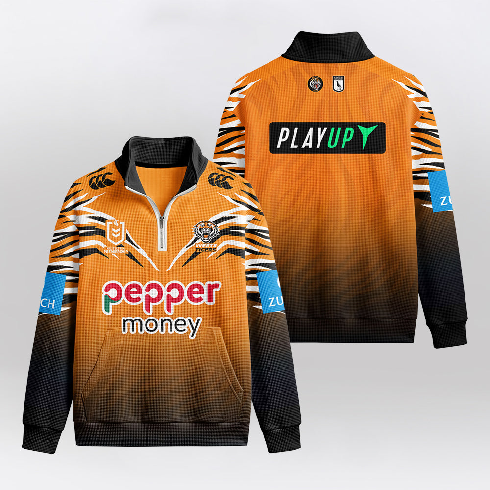 Tigers Quarterzip Waffle Sweatshirt