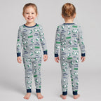 Seahawks Football x Seagulls Inspired Bamboo Two Piece Long Sleeve Pajama Set