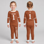 Texas Longhorns Football!! Inspired Bamboo Two Piece Long Sleeve Pajama Set