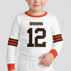 Cleveland Browns Football!! Inspired Bamboo Two Piece Long Sleeve Pajama Set