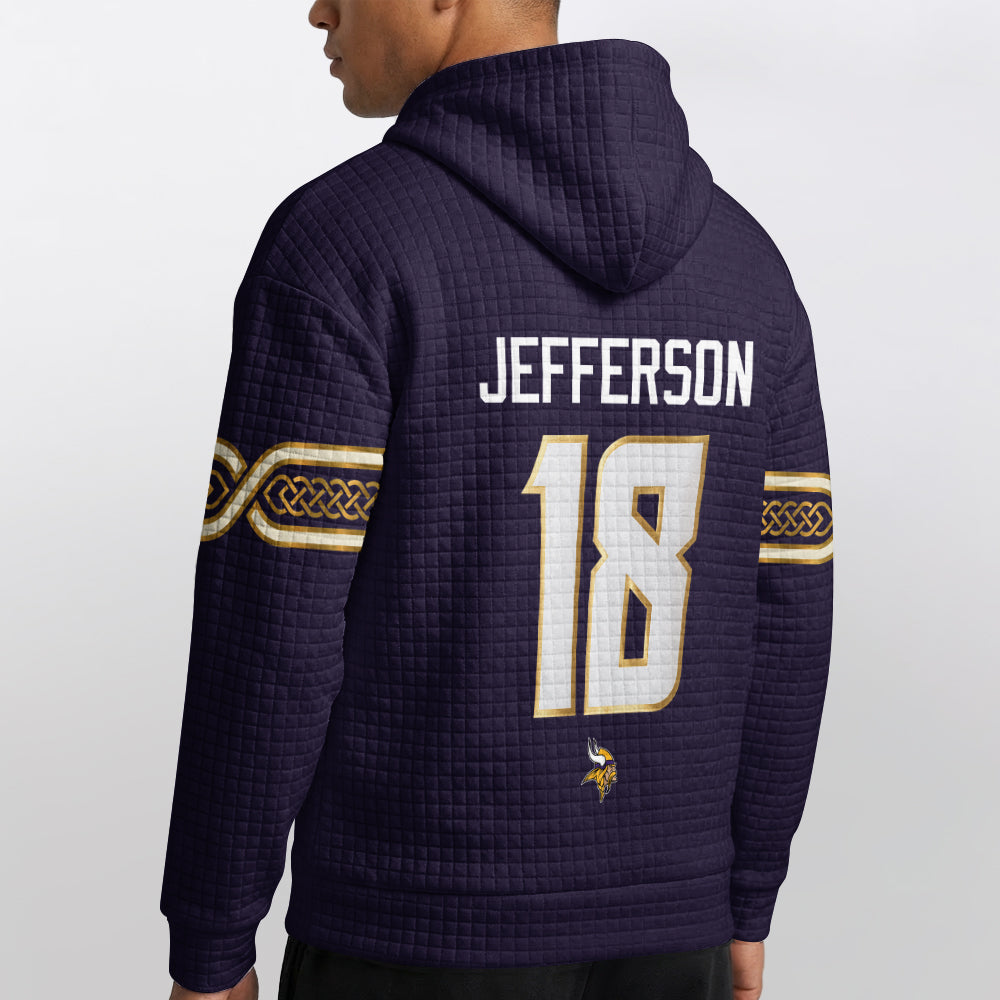 Minnesota V. Rivalries  JJ 18 Football Waffle Hoodie