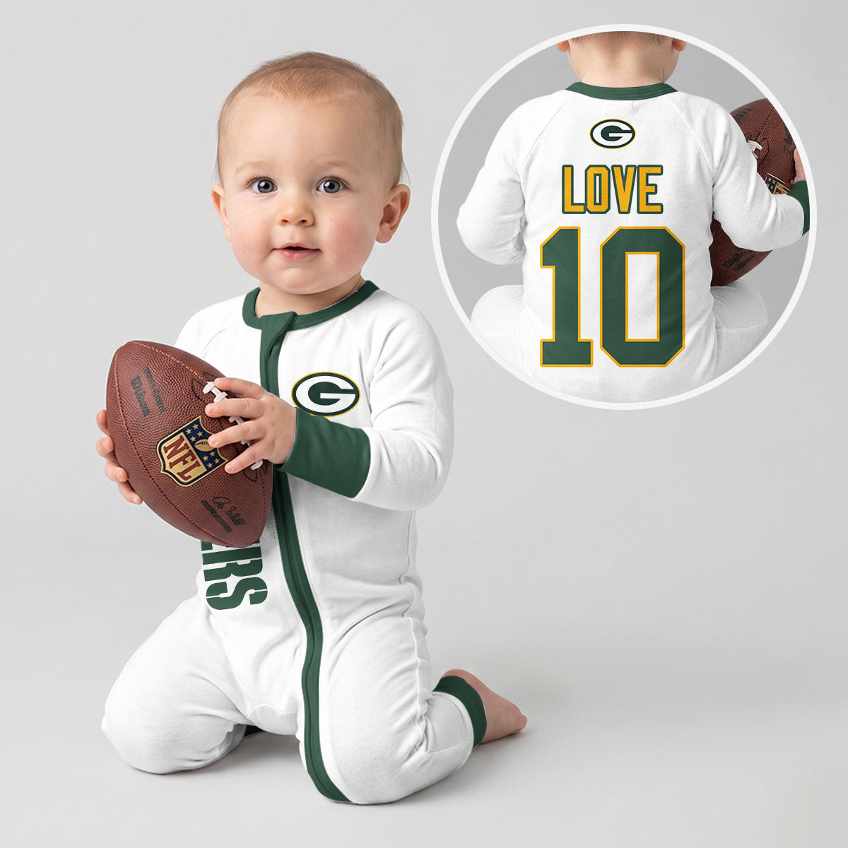Green Bay P. JL10 Football!! Inspired Bamboo Convertible Zippy