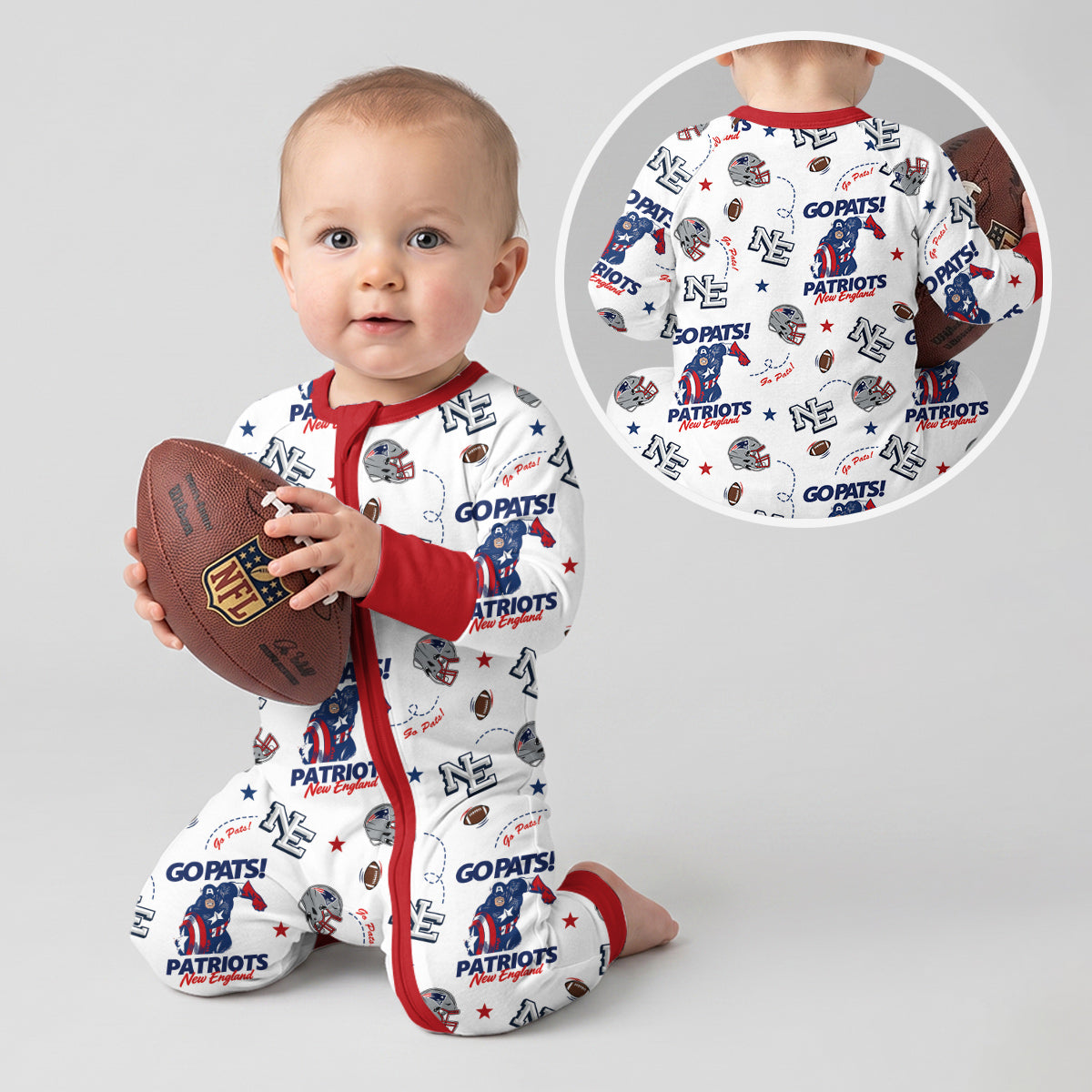 Patriots Football x Captain Inspired Bamboo Convertible Zippy
