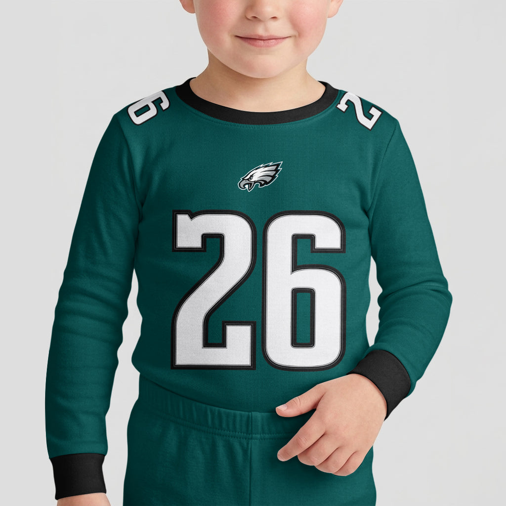 Eagles Football Barkley 26! Inspired Bamboo Two Piece Long Sleeve Pajama Set