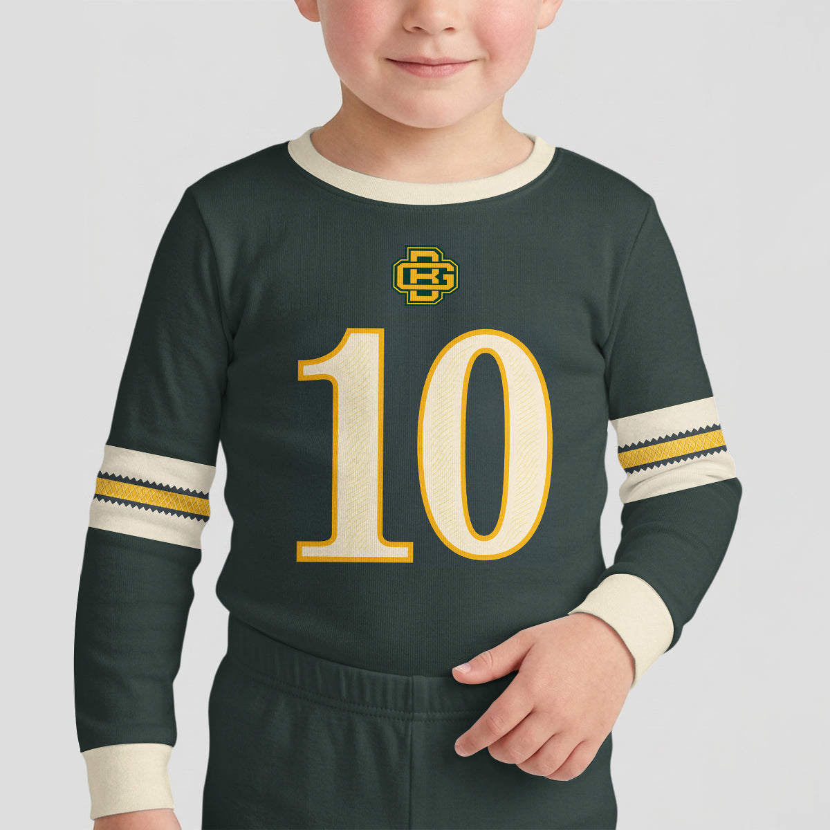 Packers JL10 Football! Inspired Bamboo Two Piece Long Sleeve Pajama Set
