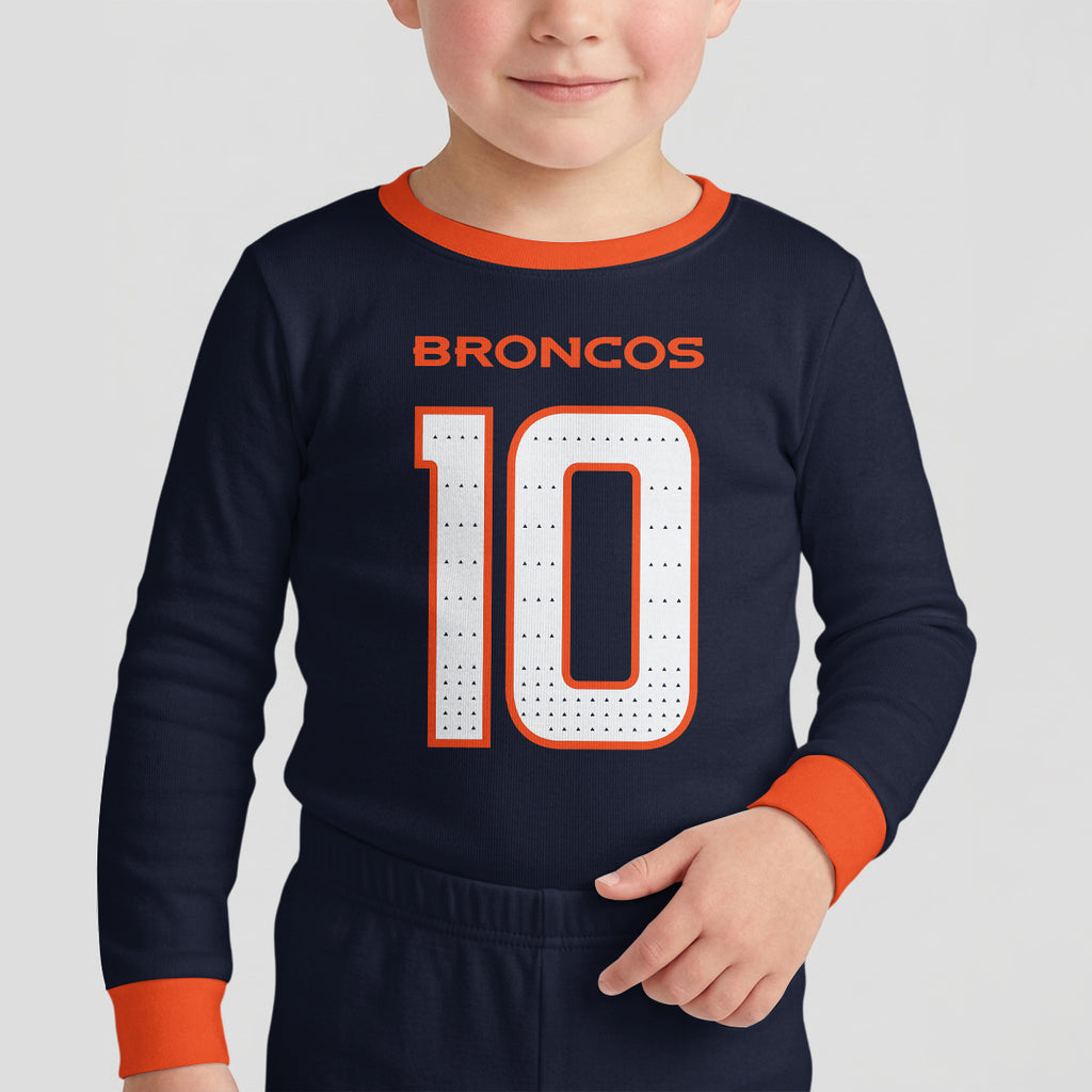 Denver B. BN10 Football! Inspired Bamboo Two Piece Long Sleeve Pajama Set