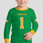 Oregon Ducks Football! Inspired Bamboo Two Piece Long Sleeve Pajama Set