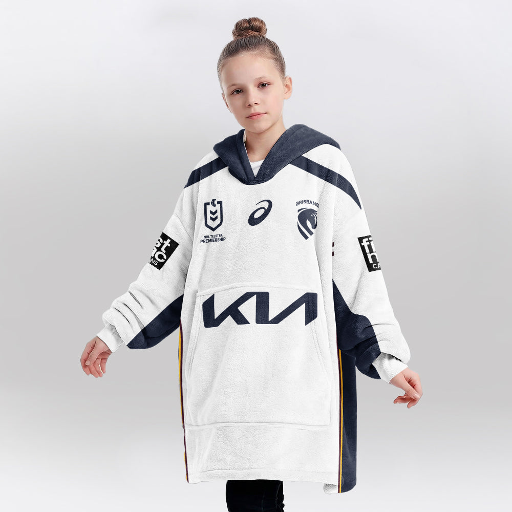 Brisbane Unisex White Blanket Hoodie