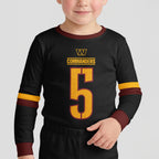 Commanders Football JD 5! Inspired Bamboo Two Piece Long Sleeve Pajama Set