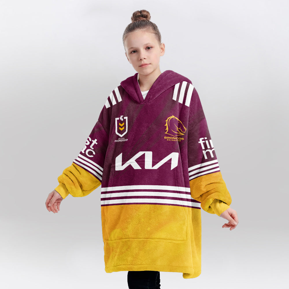 Brisbane Rugby Old School Blanket Hoodie
