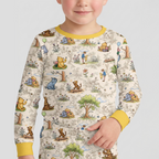 Silly Bear and Friends Bamboo Two Piece Long Sleeve Pajama Set