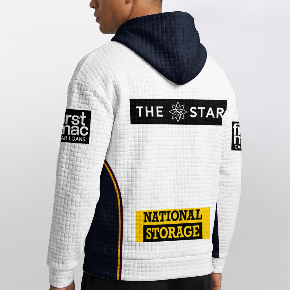 Brisbane Unisex White Waffle Hoodie