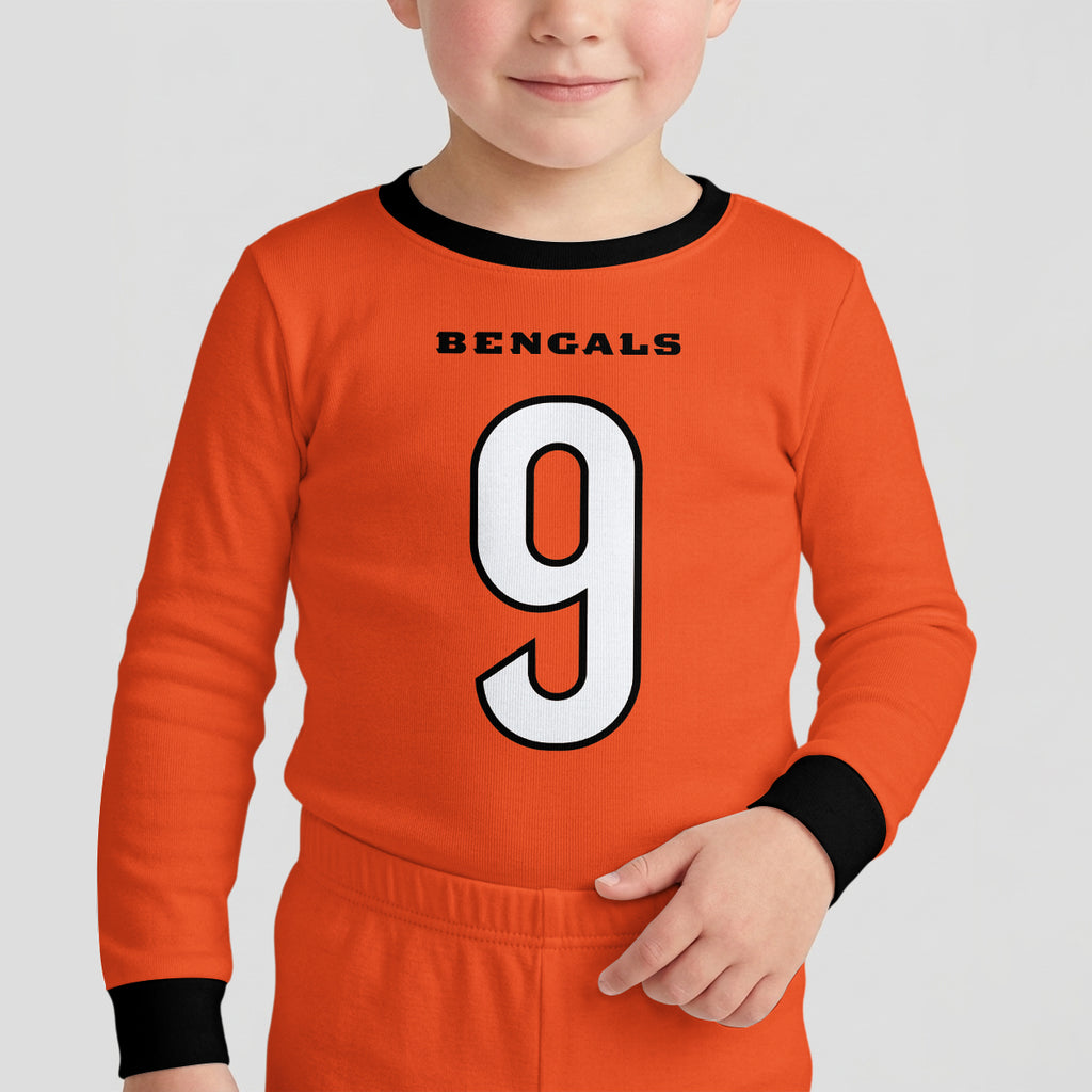Bengals Football JB 09! Inspired Bamboo Two Piece Long Sleeve Pajama Set