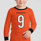Bengals Football JB 09! Inspired Bamboo Two Piece Long Sleeve Pajama Set