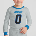 Detroit L. Football JG 0! Inspired Bamboo Two Piece Long Sleeve Pajama Set