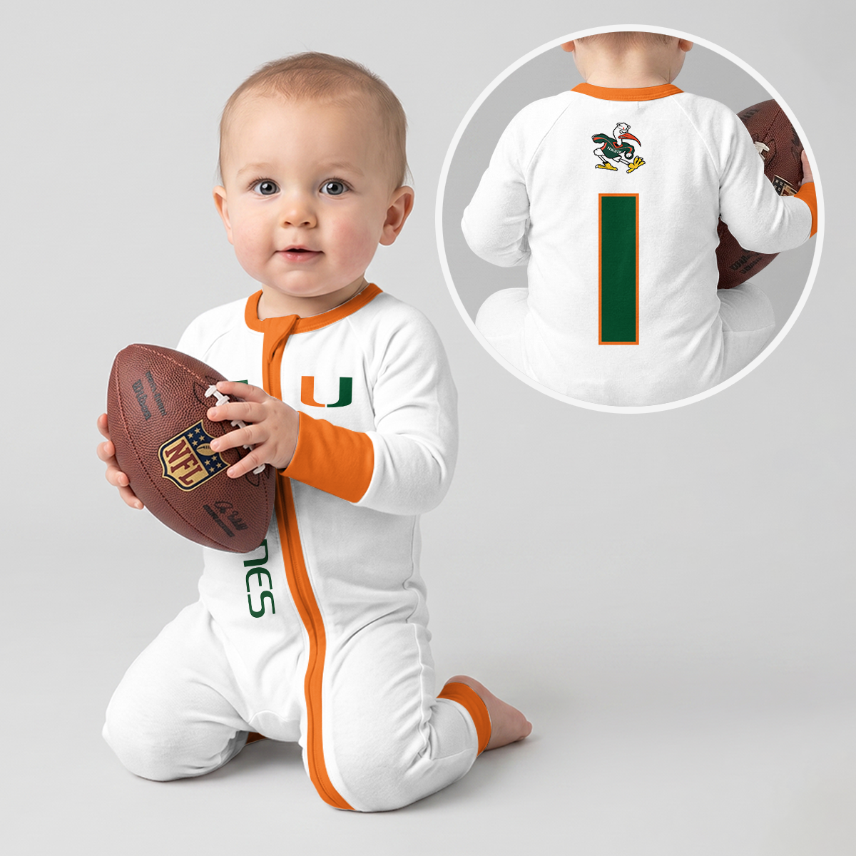 Miami Hurricanes Football!! Inspired Bamboo Convertible Zippy