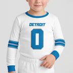 Detroit L. Football JG 0! Inspired Bamboo Two Piece Long Sleeve Pajama Set