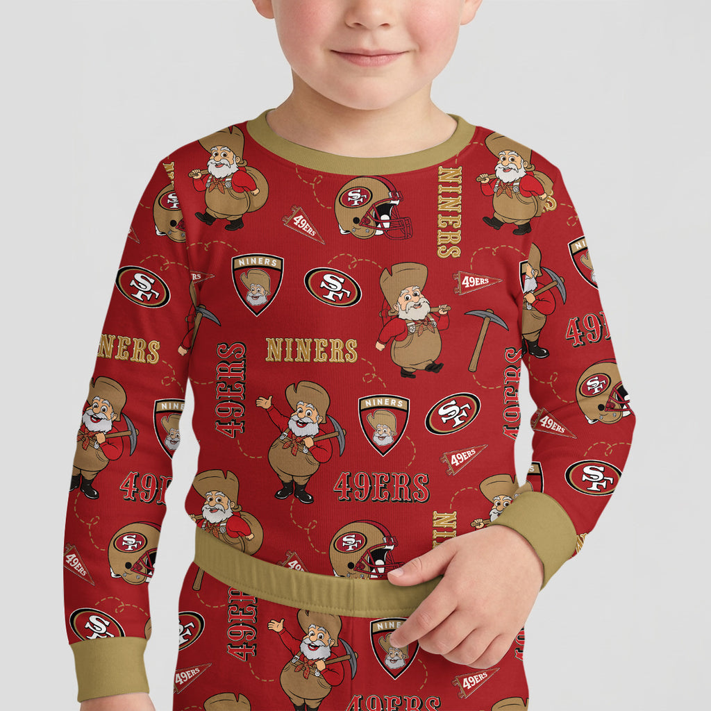 Niners Football x Pete Inspired Bamboo Two Piece Long Sleeve Pajama Set