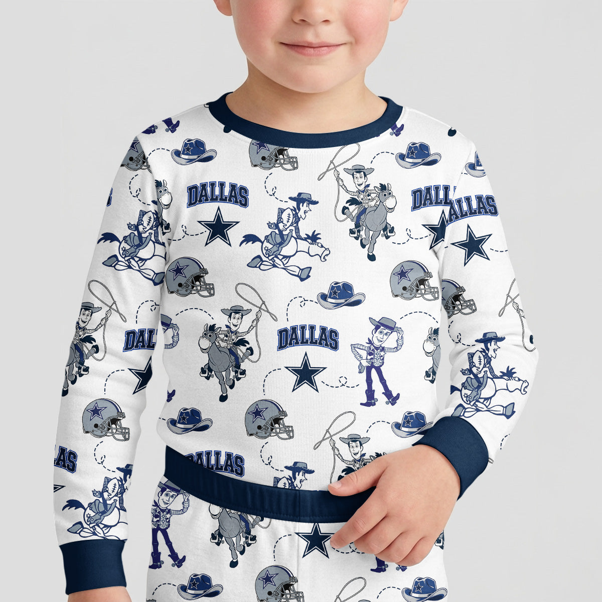 Cowboys Football x Woody Inspired Bamboo Two Piece Long Sleeve Pajama Set