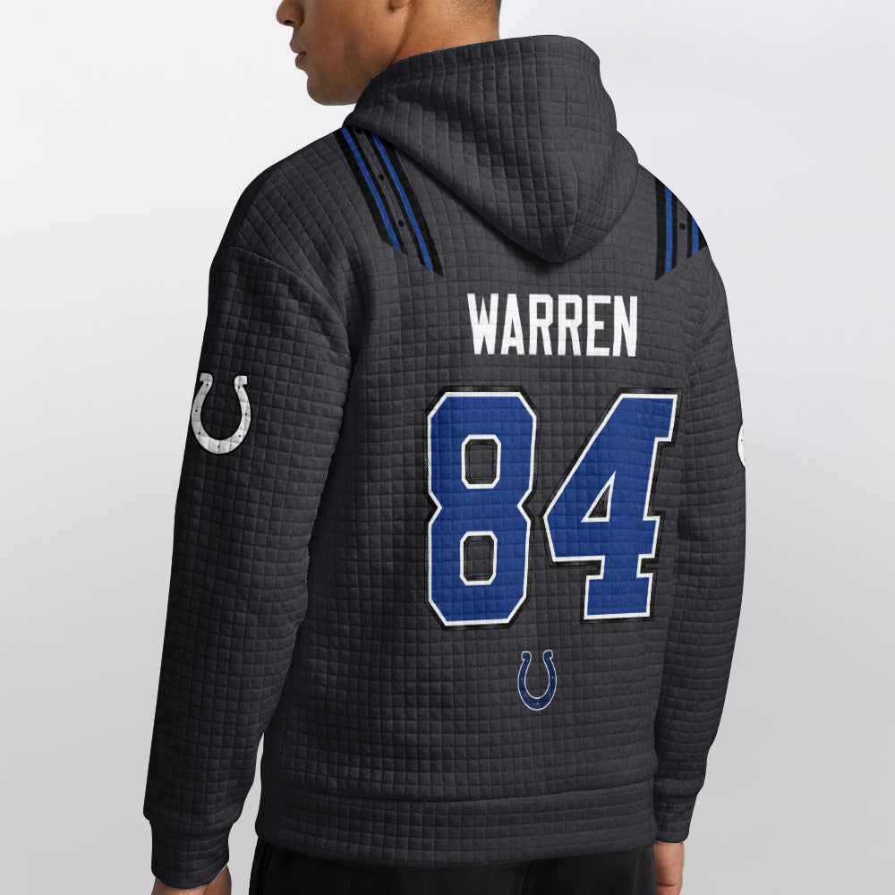 Indianapolis C. Rivalries Warren 84 Football Waffle Hoodie