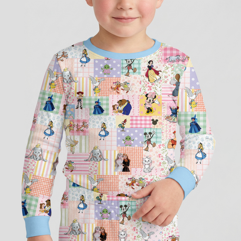 Preppy Magical Wonderland  Bamboo Two Piece Long Sleeve Pajama Set