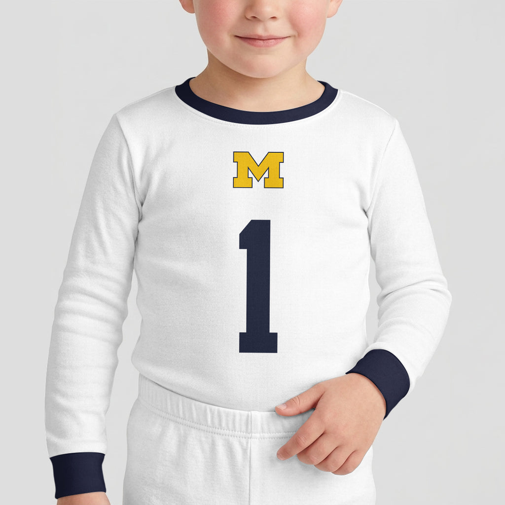 Michigan Wolverines Football!! Inspired Bamboo Two Piece Long Sleeve Pajama Set