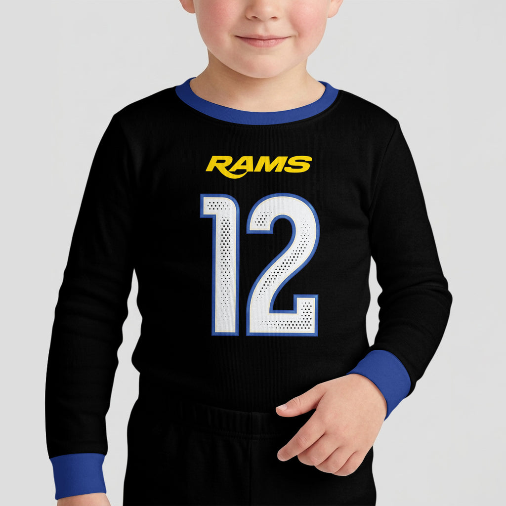 LA Rams Football!! Inspired Bamboo Two Piece Long Sleeve Pajama Set