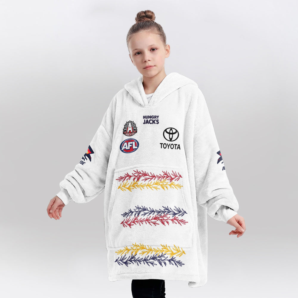 Adelaide Football 2026 White Blanket Hoodie
