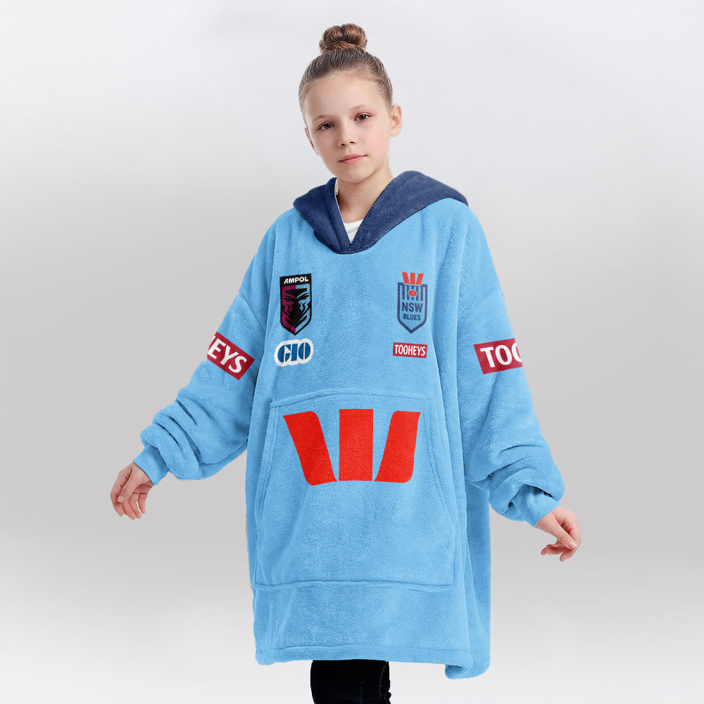 NSW Blues Rugby Blanket Hoodie