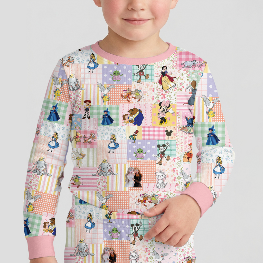 Preppy Magical Wonderland  Bamboo Two Piece Long Sleeve Pajama Set
