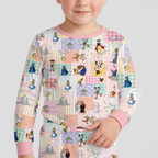 Preppy Magical Wonderland  Bamboo Two Piece Long Sleeve Pajama Set
