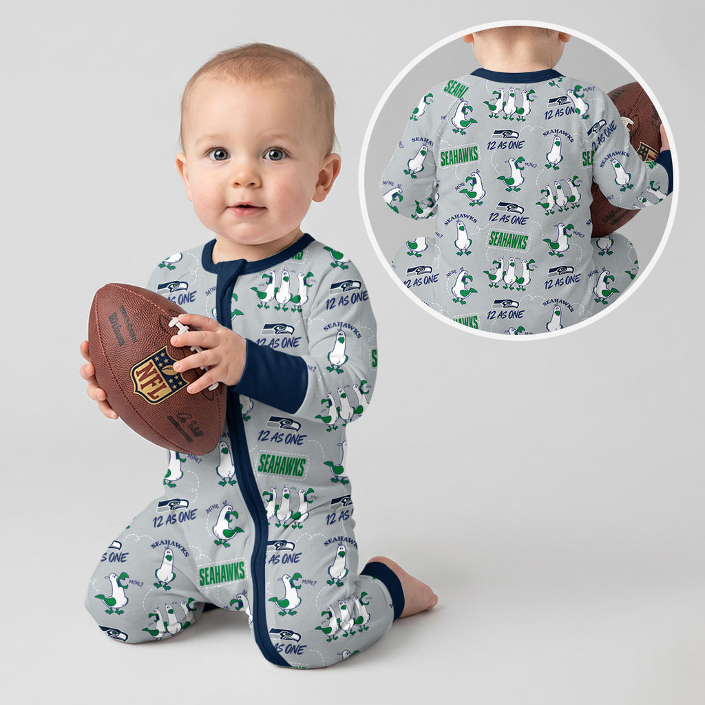 Seahawks Football x Seagulls Inspired Bamboo Convertible Zippy