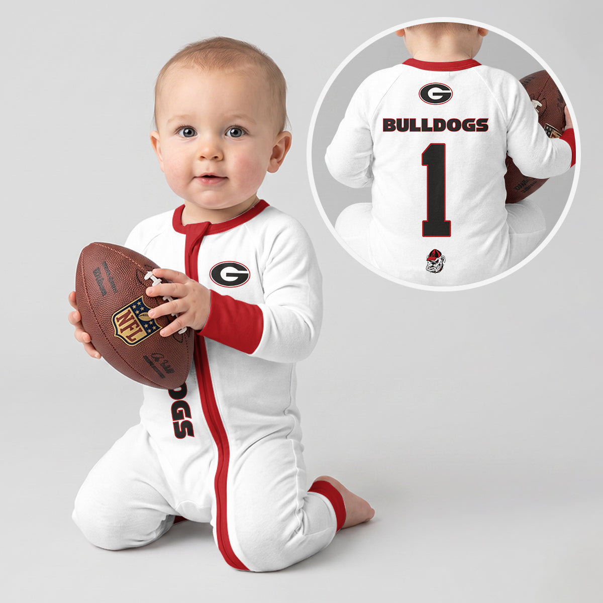Georgia Bulldogs Football! Inspired Bamboo Convertible Zippy For Kid
