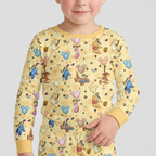 Baloons Bear and Friends Bamboo Two Piece Long Sleeve Pajama Set