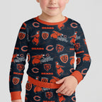 Chicago Football x Captain Inspired Bamboo Two Piece Long Sleeve Pajama Set